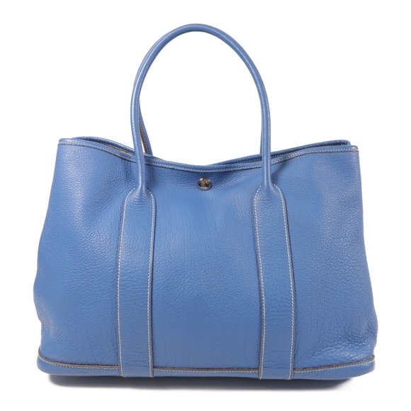Hermes Handbags - ✨🛍️ Hermes Negonda Leather Garden Party 36 Tote in Blue Jean